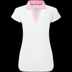 Cap Sleeve Print Trim Lisle
