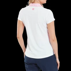 Cap Sleeve Print Trim Lisle