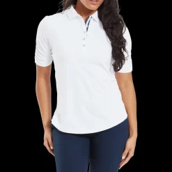 Half Sleeve Ruched Lisle