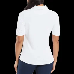 Half Sleeve Ruched Lisle