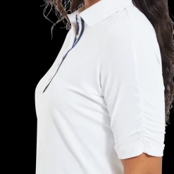 Half Sleeve Ruched Lisle