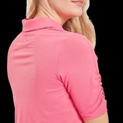 Half Sleeve Ruched Lisle