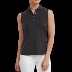 Mesh Back Sleeveless Lisle