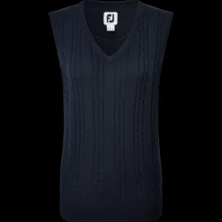Women's Wool Blend Cable Knit V-Neck Vest