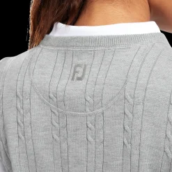 Women's Wool Blend Cable Knit V-Neck Vest