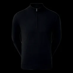 Wool Blend 1/2 Zip Lined Pullover