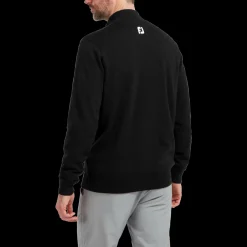 Wool Blend 1/2 Zip Lined Pullover