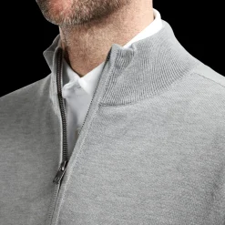 Wool Blend 1/2 Zip Lined Pullover