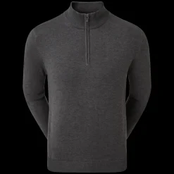 Wool Blend 1/2 Zip Lined Pullover