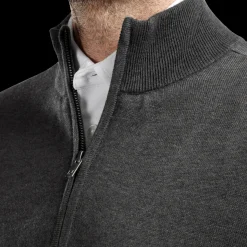 Wool Blend 1/2 Zip Lined Pullover